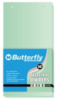 Butterfly File Divider 120mm X 230mm Pastel Board - Pack Of 50 Yellow Photo