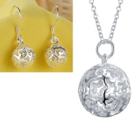 Silver Designer Filigree Ball Jewelry Set Photo