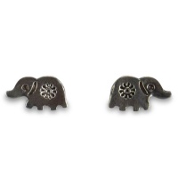 Trans Continental Marketing - Small Silver Elephant Stud Earrings Photo