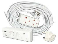 Everlotus Extension Cord 15M Bundle With 3 Way USB Multiplug And 1 Adapter Photo