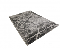 Decorpeople -Modern Grey Rug With Lines 80x150cm Photo
