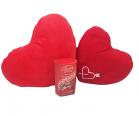 Lindt Red Heart Pillows and Chocolate Valentines Day Gift Set Photo