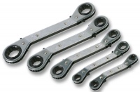 Duratool D00227 Offset Ratchet Ring Spanner Set Metric 5 Pieces Photo