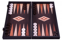 Manopoulos Backgammon Basic Medium Wenge Board Set Photo