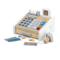 Viga – PolarB Grey Cash Register with Play Money and Credit Card Photo
