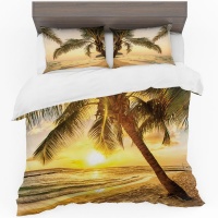 Print with Passion Palm Beach Duvet Cover Set Photo