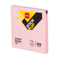 DELI 76x76 Stick Notes Pastel - 12 Packs - Yellow Pink Green & Blue Photo