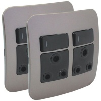 Major Tech Veti Double Switched Plug Wall Socket - Pack of x2 Photo