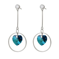 XP Complete my Heart Shaped Swarovski Embellished Crystal Earrings Photo