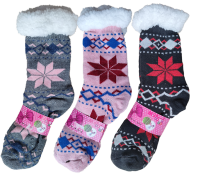 Plus Velvet Floor Cotton Socks Non-Slip Thick Winter Warm Socks-3 PAIRS Photo