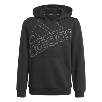 adidas Boys' Essentials Logo Hoodie - Black/White Photo