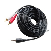 Raz Tech 3.5mm Aux to 2 RCA Male Audio Stereo Cable - 10 Meter Photo