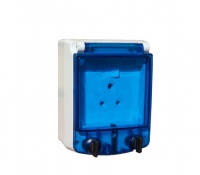 Allbro -PSO-1 Stealth Socket Outlet Box with Blue Lid - 4 x 2 Photo