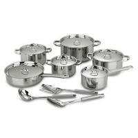 15 Piece Stainless Steel Encapsulated Bottom Cookware Set -Polished Finish Photo