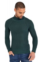 I Saw it First - Mens Green Roll Neck Knitted Jumper Photo