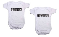 Qtees Africa - Double Trouble twin pack baby grows Photo