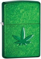 Zippo Lighter - Stamped Leaf Brass Pipe Insert Photo