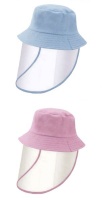 Set of 2 Kika Kids Bucket Hats With Visors - Light Blue and Pink Photo