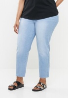 Women's Missguided Raw Hem Jeans - Light Blue Photo