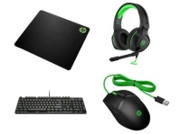 HP Pavilion 4" 1 Gaming Combo - Keyboard Headset Mouse & Pad - Black Photo