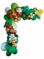 Party Box - 136 Piece Safari/ Jungle Themed DIY Balloon Garland Kit. Photo