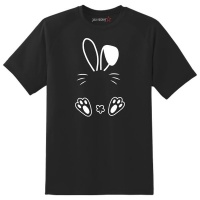 Just Kidding Kids "Bunny Monogram" Short Sleeve T-Shirt - Black Photo