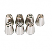 7 Pieces Stainless Steel Icing Piping Nozzles for Decorating Cakes Photo