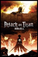 Attack on Titan - Key Art Poster with Black Frame Photo
