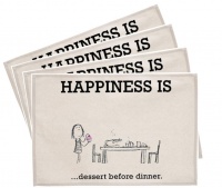 PepperSt Placemat Set - Happiness is dessert for dinner Photo
