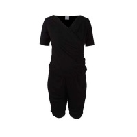 Hannah Grace Maternity Short Black Jumpsuit Photo