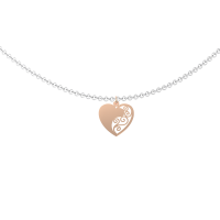 Jack Friedman Jewellers - 9ct Gold Fancy Cut Heart Charm Pink Photo