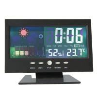 Color LCD Screen Calendar Digital Clock Thermometer Weather Forecast Photo