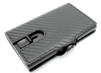 RFID Protection Minimalist Pop-Up Wallet - Carbon Fibre Leather Photo