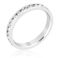 Stylish Stackable Clear Crystal Ring Photo