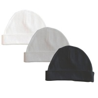 PepperSt Baby Collection - Baby Beanie Hat Set - White/Grey/Black Photo