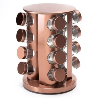 Rotating Spice Rack 16 Containers - Copper Photo