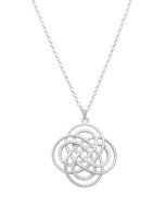 Art Jewellers - 925 Sterling Silver Fancy Infinity C.Z Pendant with Chain Photo