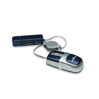 Manhattan MM5 Optical Mobile Nano Mouse USB Three Buttons with Scroll Wheel and TwoPort Hub Photo