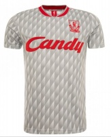 Liverpool FC Retro 1989 Candy Home Shirt Grey Photo