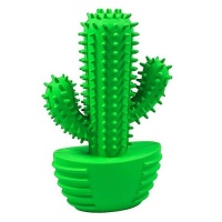 Olive Tree - Squeky Dog Toothbrush / Chewing Toy With Milk Scent - Cactus Photo