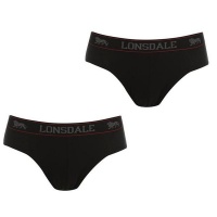 Lonsdale Mens 2Pk Brief - Black Photo