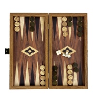 Manopoulos Walnut Replica Backgammon Set Photo