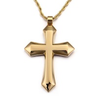Sophie Moda - Large Solid Smooth Cross Pendant Necklace Photo