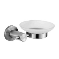 Fortis Stainless Steel Glass Soap Dish Satin Photo