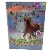 HOT FOCUS Majestic Horses Diary With lock and Key Photo