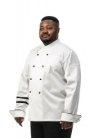 SiChef Men's Serrano Executive Chef Jacket - White Photo