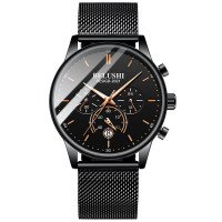 Belushi Black Quartz Watch for Men Photo