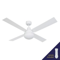 Zebbies Lighting - Goshawk - White Ceiling Fan with Reversible Blades Photo