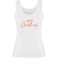 Pic-a-Tee Ladies Vest with Merry Christmas Print Photo