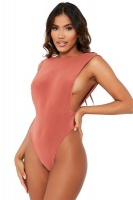 I Saw it First - Ladies Chestnut Soft Touch Double Layer Bodysuit Photo